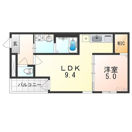 高井田中央駅 徒歩6分 1階の物件間取画像